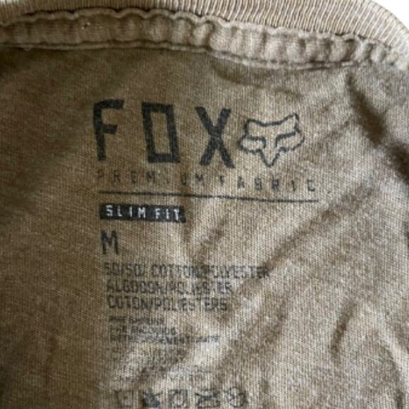 Fox Racing Men's MD Slim Fit Army Green Logo Graphic T-shirt - Picture 3 of 4